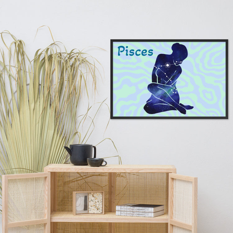 Zodiac Pisces Framed Poster