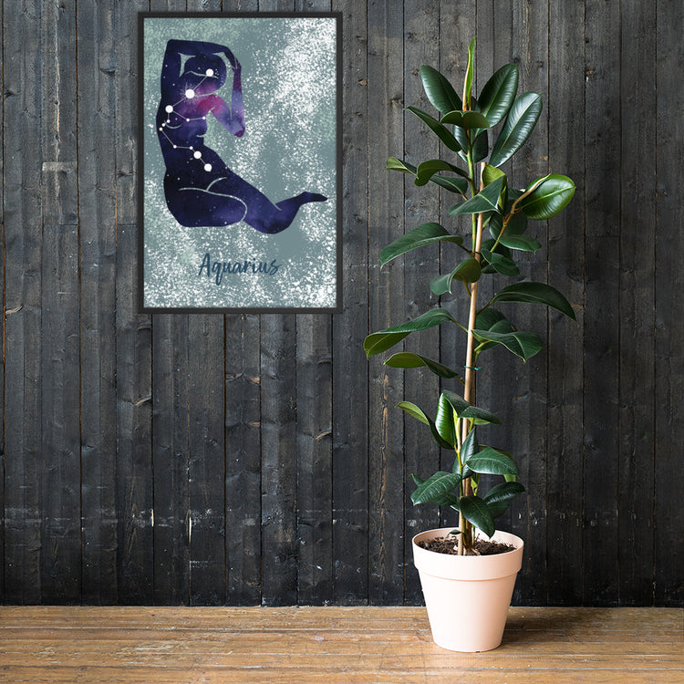 Zodiac Aquarius Framed poster