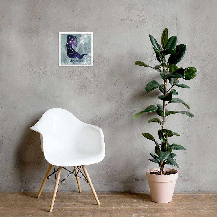Zodiac Aquarius Framed poster