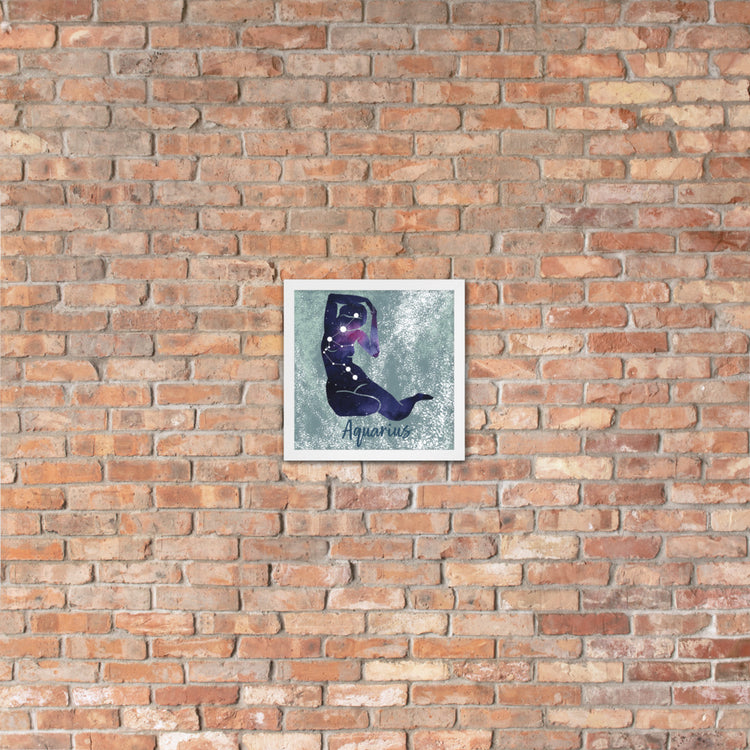Zodiac Aquarius Framed poster