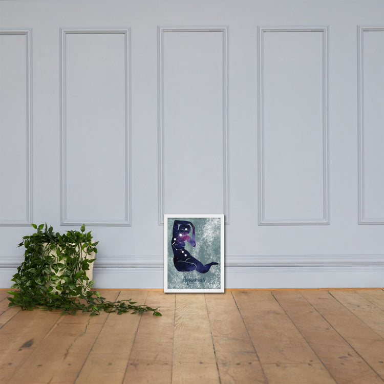 Zodiac Aquarius Framed poster