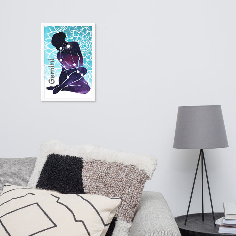 Zodiac Gemini Framed Poster