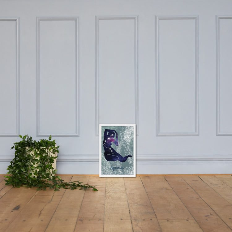 Zodiac Aquarius Framed poster