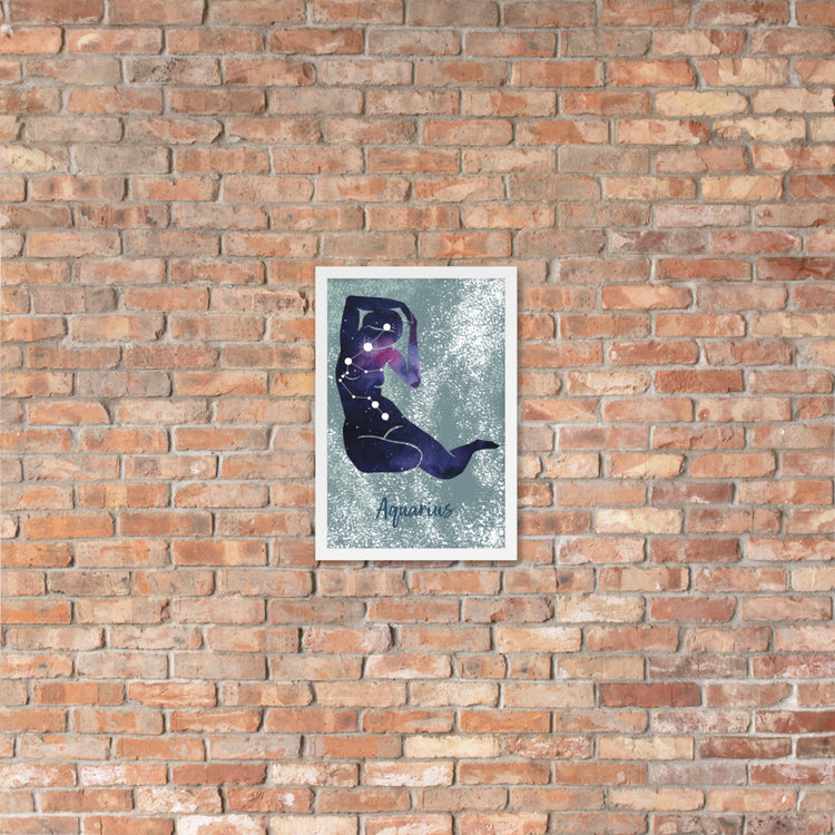 Zodiac Aquarius Framed poster