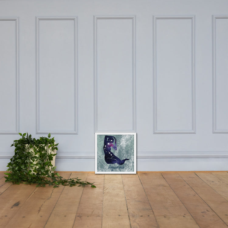 Zodiac Aquarius Framed poster