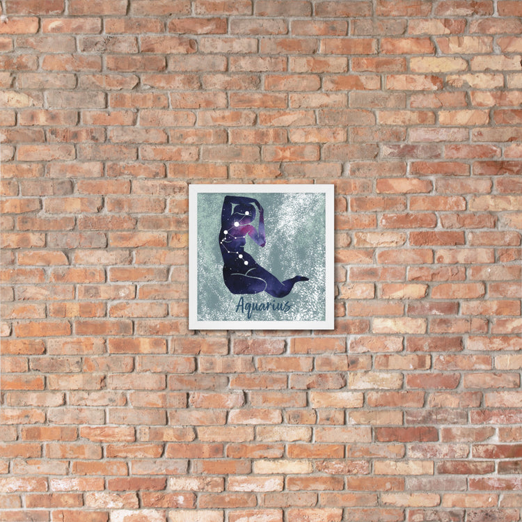 Zodiac Aquarius Framed poster