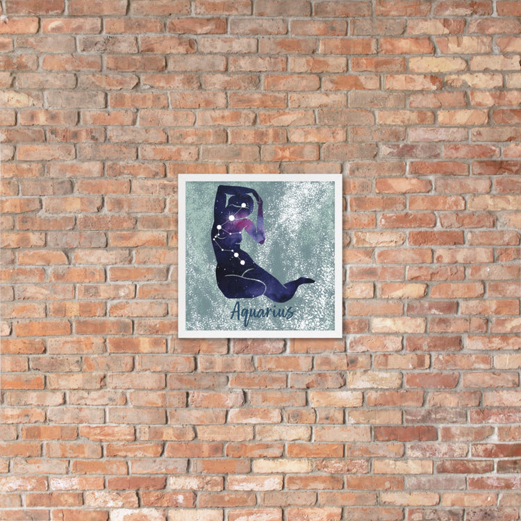 Zodiac Aquarius Framed poster