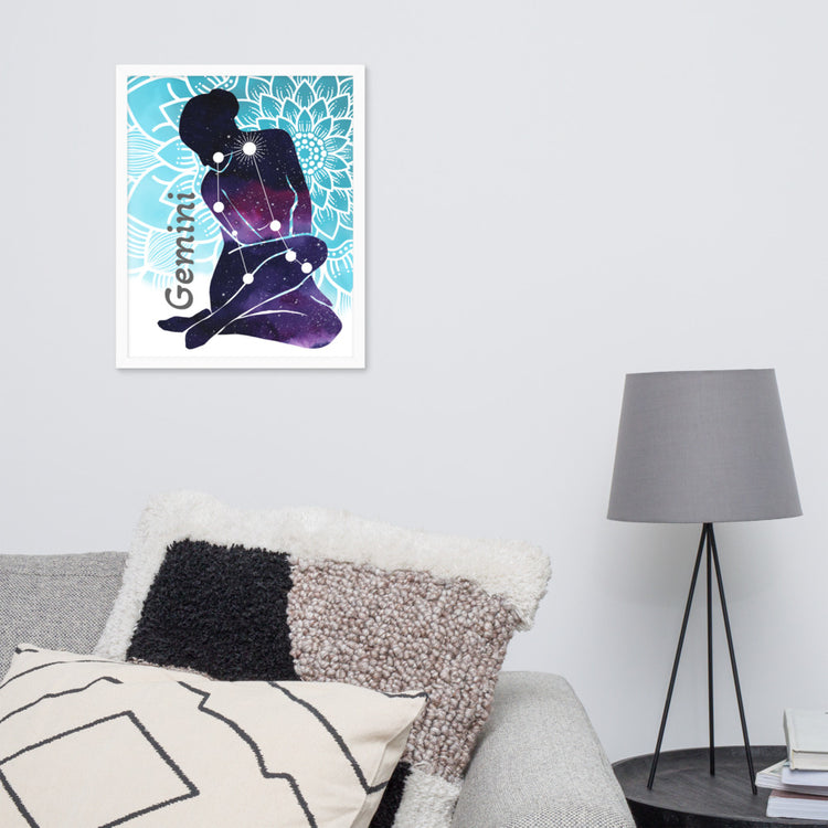 Zodiac Gemini Framed Poster