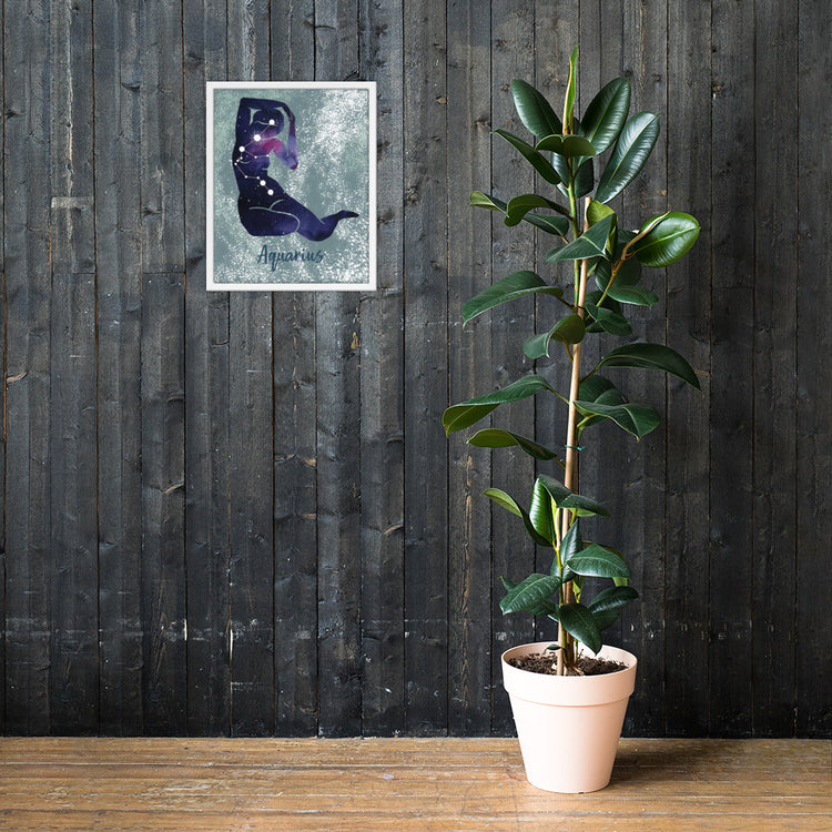 Zodiac Aquarius Framed poster