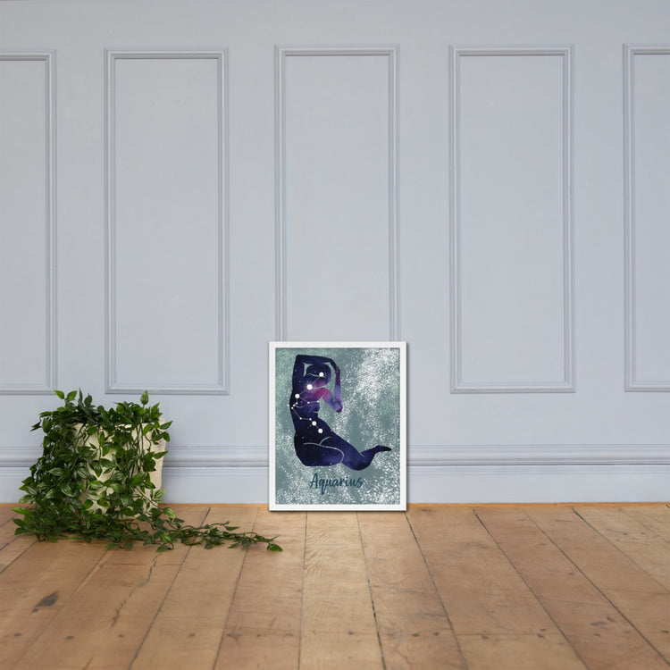Zodiac Aquarius Framed poster