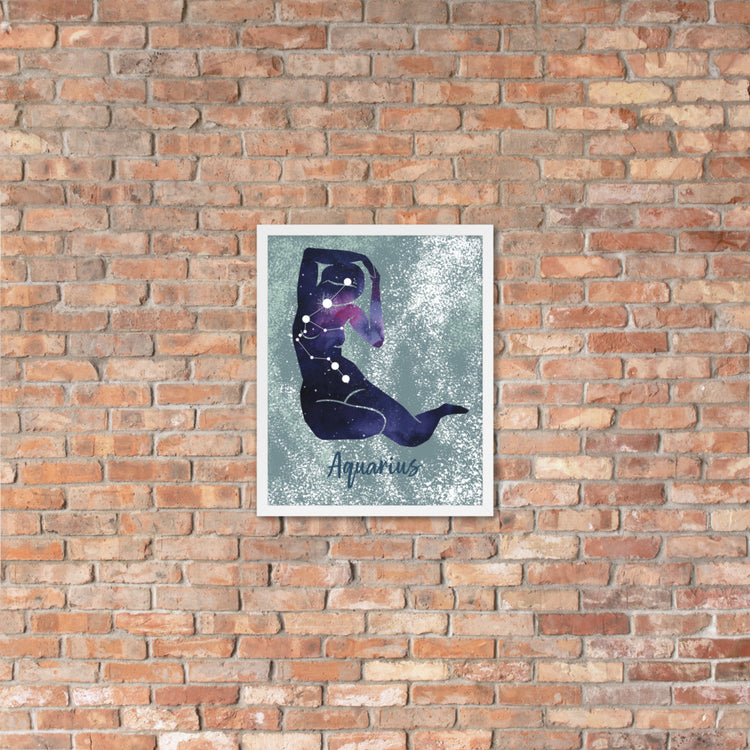Zodiac Aquarius Framed poster