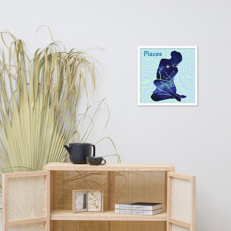 Zodiac Pisces Framed Poster