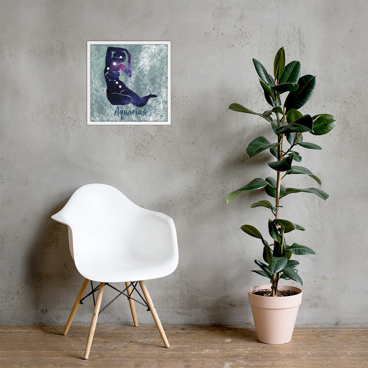 Zodiac Aquarius Framed poster