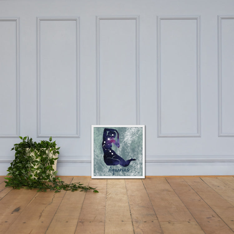 Zodiac Aquarius Framed poster