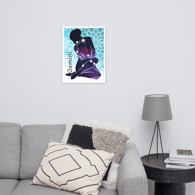 Zodiac Gemini Framed Poster