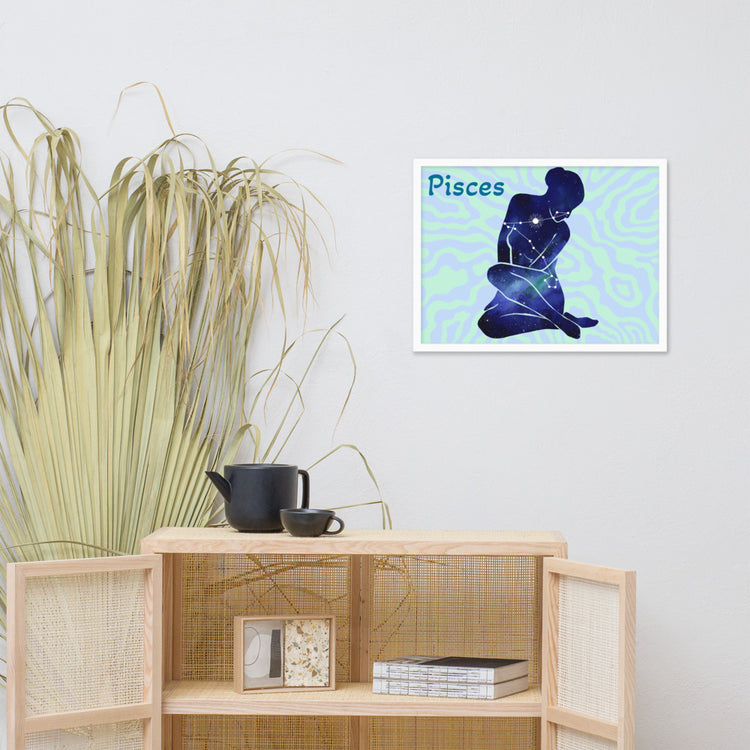 Zodiac Pisces Framed Poster