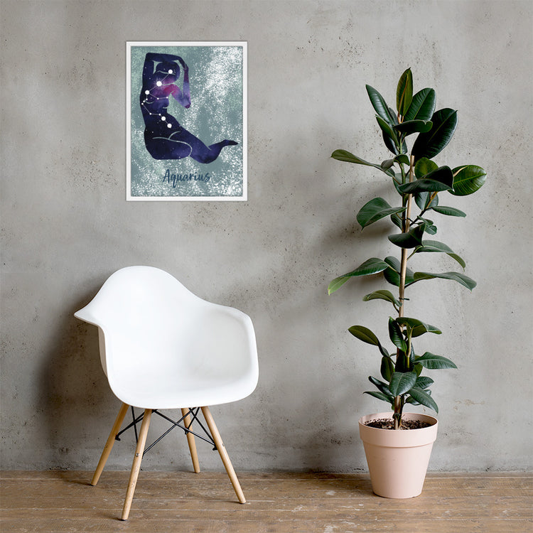 Zodiac Aquarius Framed poster