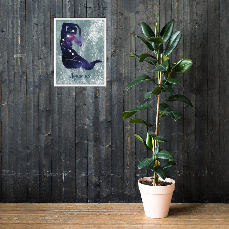 Zodiac Aquarius Framed poster