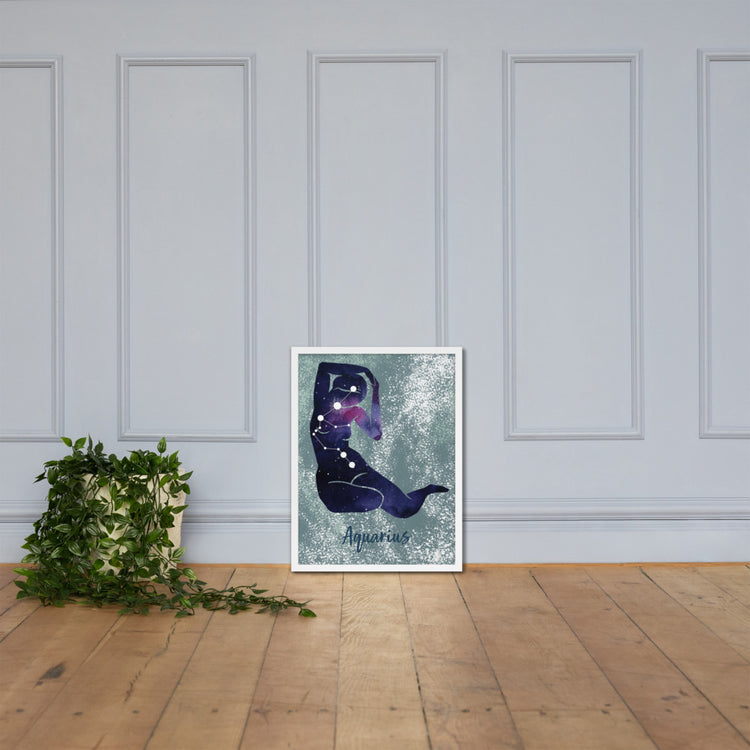 Zodiac Aquarius Framed poster
