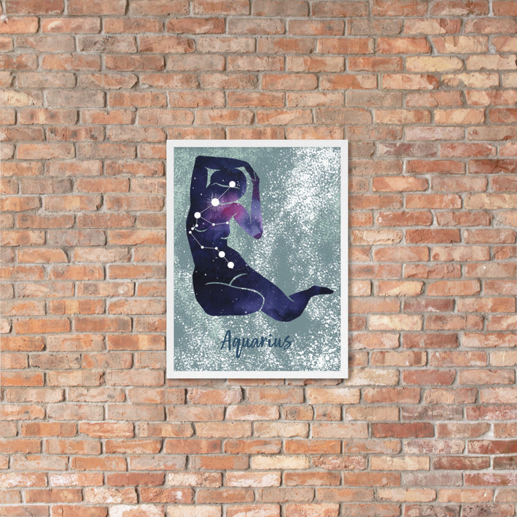 Zodiac Aquarius Framed poster