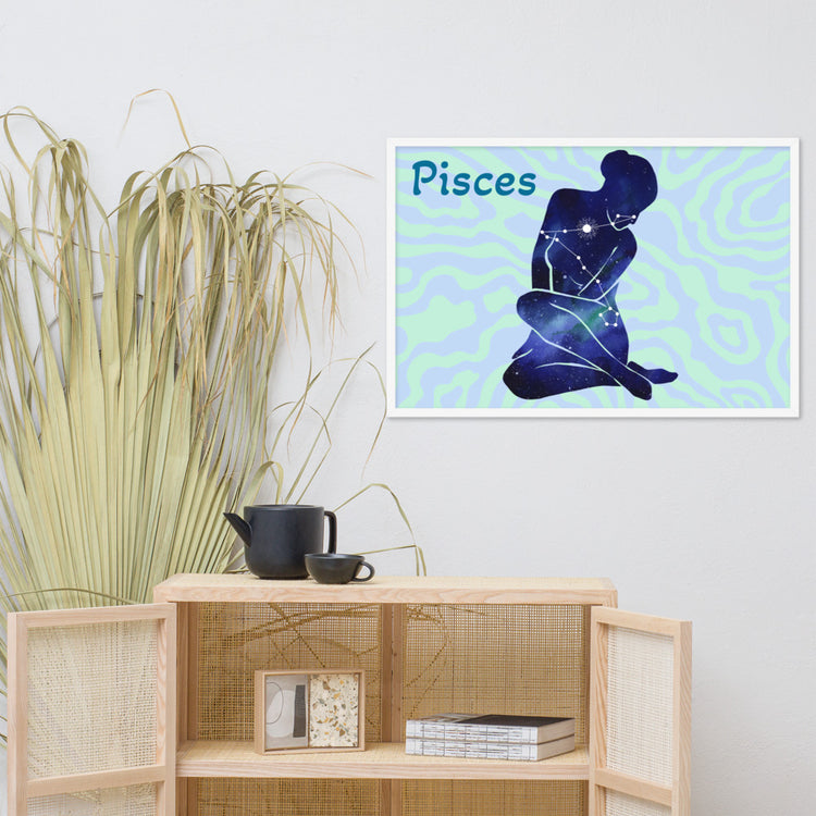 Zodiac Pisces Framed Poster