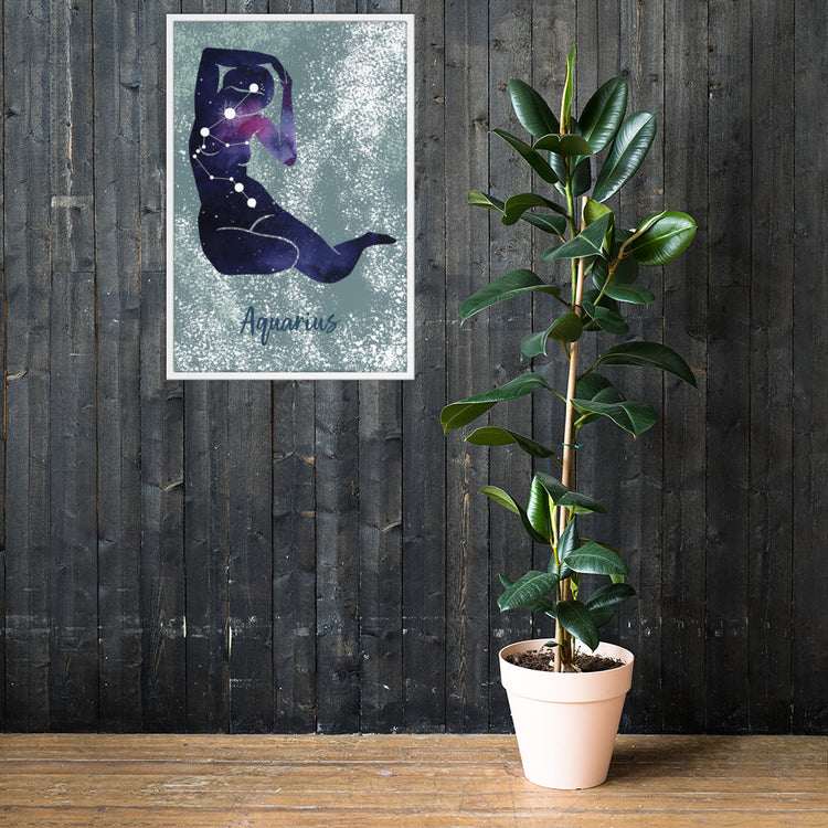 Zodiac Aquarius Framed poster