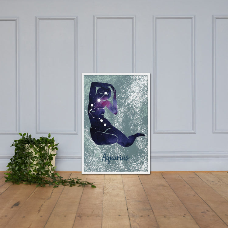Zodiac Aquarius Framed poster