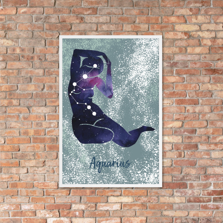 Zodiac Aquarius Framed poster