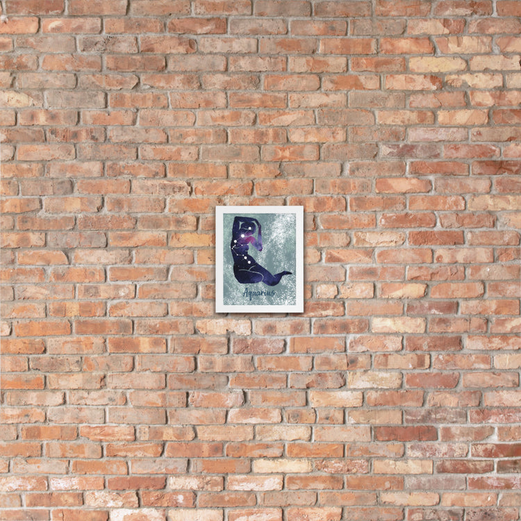 Zodiac Aquarius Framed poster