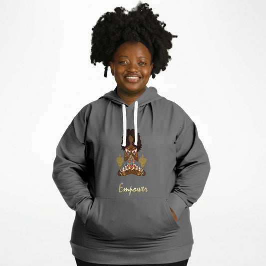 Yoga Pose Empower-Plus Size Hoodie