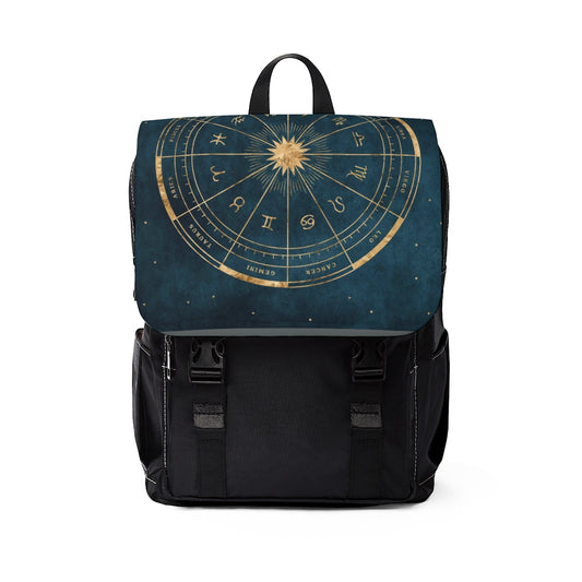 Zodiac Wheel Unisex Casual Shoulder Backpack
