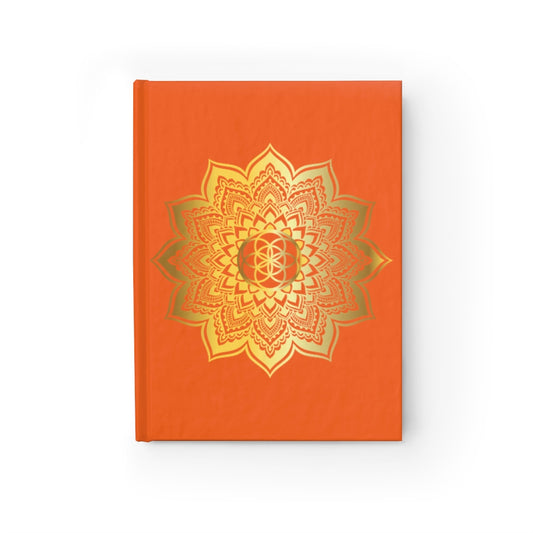 Journal Amber/Orange Mandala- Ruled Line
