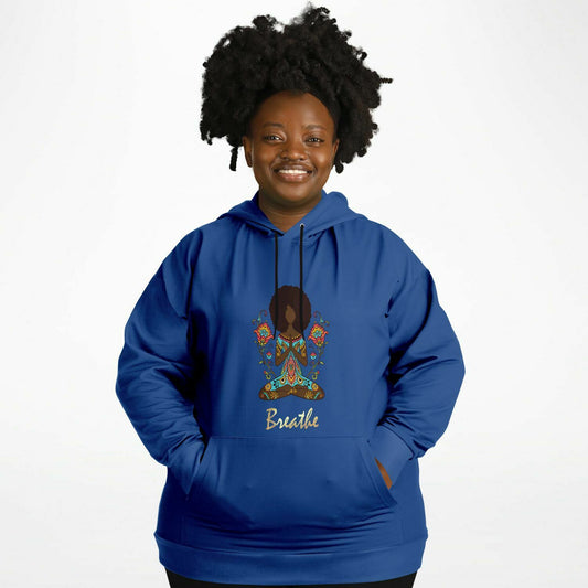 Yoga Pose Breathe- Plus Size Hoodie