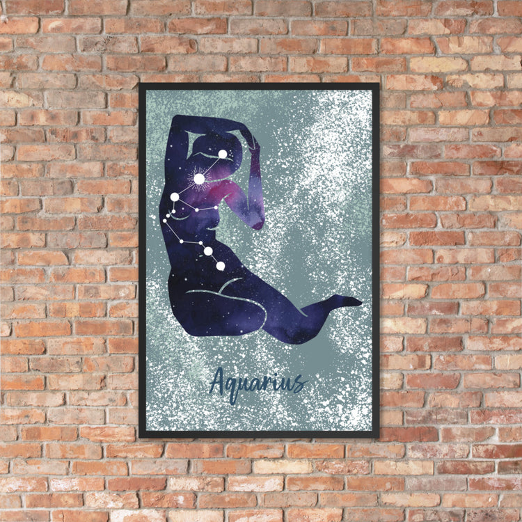 Zodiac Aquarius Framed poster